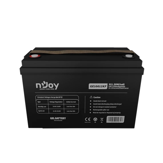 NJOY akkumulátor - GE10012KF (12V/100Ah, T11, zárt, gondozás mentes, GEL)