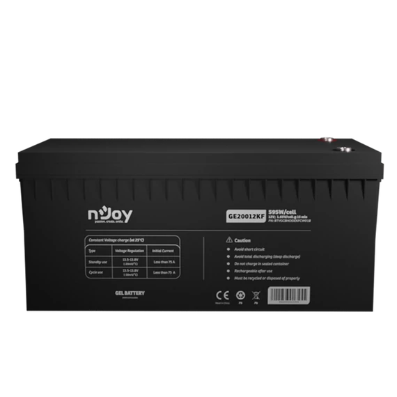 NJOY akkumulátor - GE20012KF (12V/200Ah, T11, zárt, gondozás mentes, GEL)
