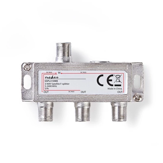 Nedis F elosztó 1-be - 3-ki, 5 - 2400 MHz | 6,5 dB, SSPL310ME