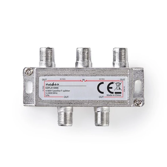 Nedis F elosztó 1-be - 4-ki, 5 - 2400 MHz | 6,5 dB, SSPL410ME
