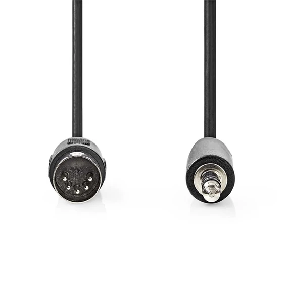 Nedis CAGL20100BK10 audio kábel 5p DIN dugó - 3,5mm szereo jack dugó, hossz 1m