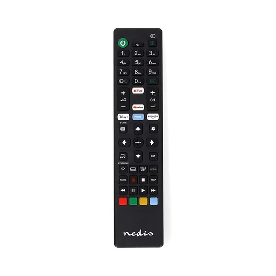 Nedis csere távirányító ,Sony ,Fix ,1 eszköz ,Amazon Prime , Disney+ , Netflix , YouTube gombok ,Infravörös ,Fekete
