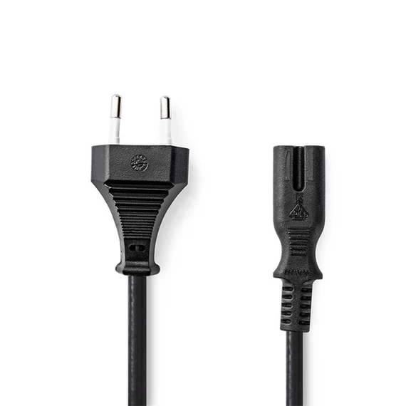Nedis táp kábel IEC-320-C7, 2 x 0.75 mm, hossz 5m, CEGL11040BK50
