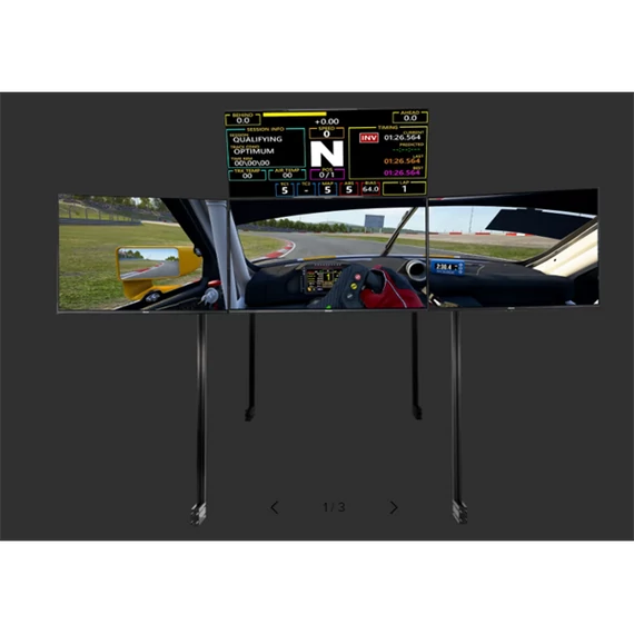 Next Level Racing Szimulátor kijelző állvány - Freestanding Complete Quad Monitor Stand - Black Edition