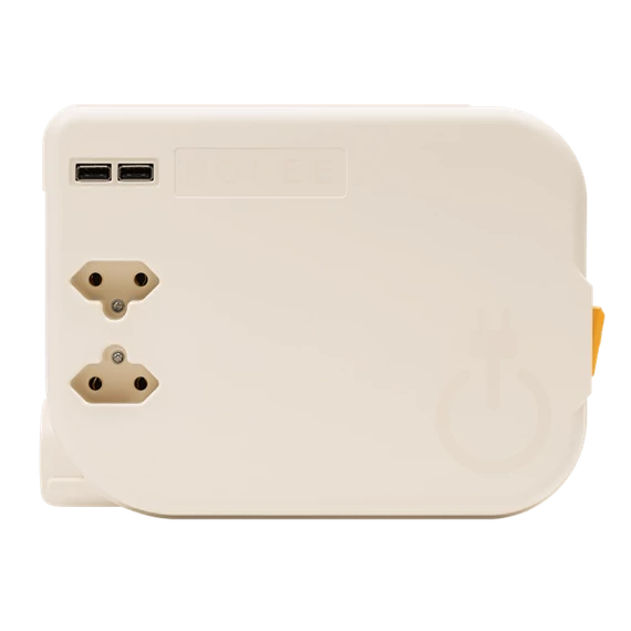 ROLEE M automata hosszabbító, 2db földeletlen aljzat + 2db USB aljzat, 4m, Gyöngyházfehér