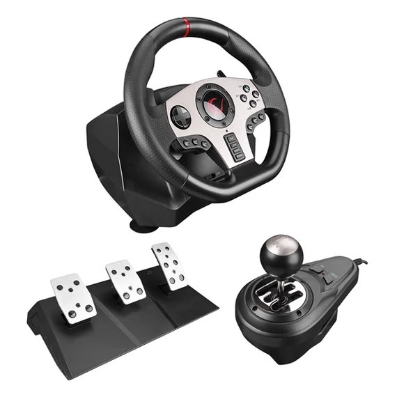 Rampage Gamer kormány - V902  (PC, 3 pedál+váltókar, vibrálás)