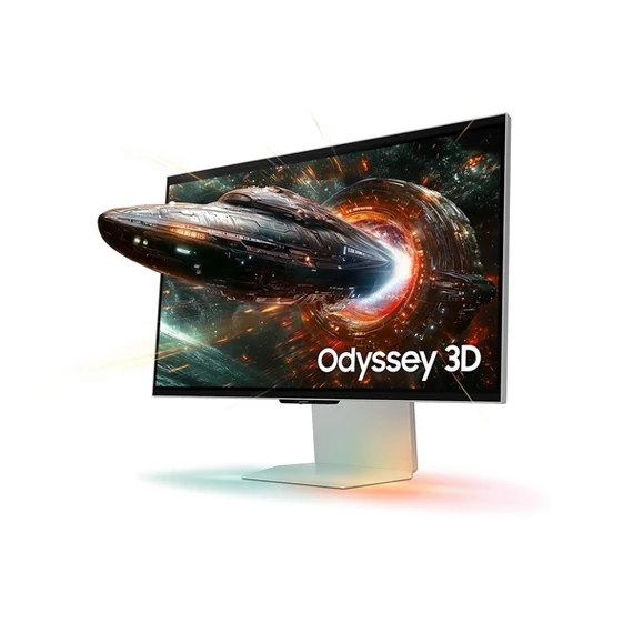 SAMSUNG Gaming 165Hz 3D monitor 27" G90XF, 3840x2160, 16:9, 350cd/m2, 1ms, HDMI/DisplayPort/USB,Pivot, Hangszóró
