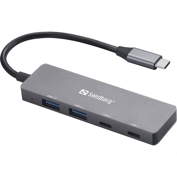 SANDBERG Hub és elosztó, USB-C to 2xUSB-A + 2xUSB-C Hub