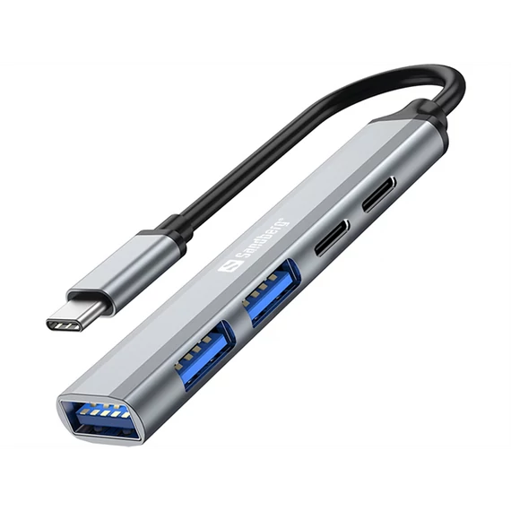SANDBERG Hub és elosztó, USB-C to 3xUSB-A+2xUSB-C SAVER