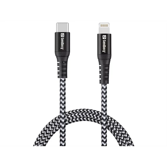SANDBERG USB-C tartozék, Survivor USB-C PD Lighting kábel 1m