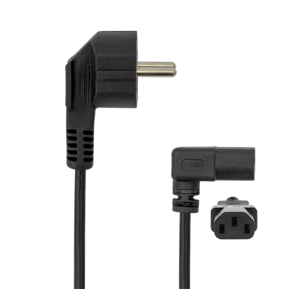 SBOX Kábel, CABLE C-13 PC - SCHUKO POWER, Angled 90°, 2 m