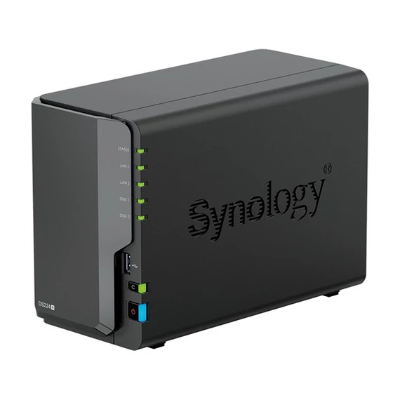 SYNOLOGY NAS 2 fiókos DS224+ Intel Celeron J4125 4x2GHz, 2GB DDR4, 2x1GbE, 2xUSB3.2Gen1