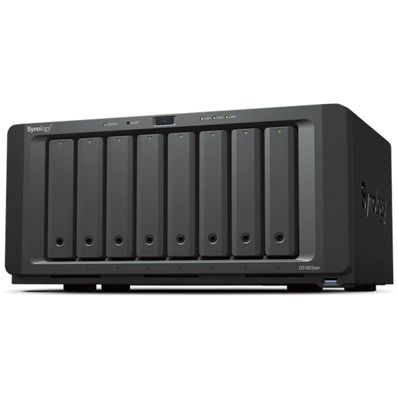 SYNOLOGY NAS 8 fiókos AMD Ryzen V1780B 4x3,6GHz, 8GB DDR4 ECC, 2x1GbE, 1x10GbE, 3xUSB3.2Gen1 - DS1823xs+
