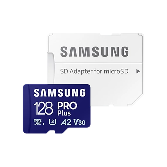 Samsung MicroSD kártya - 128GB MB-MD128SA/EU (PRO PLUS, R180/W130, adapter, 128GB)