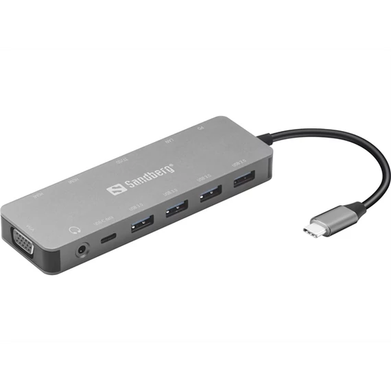 SANDBERG Dokkoló, USB-C 13-in-1 Travel Dock