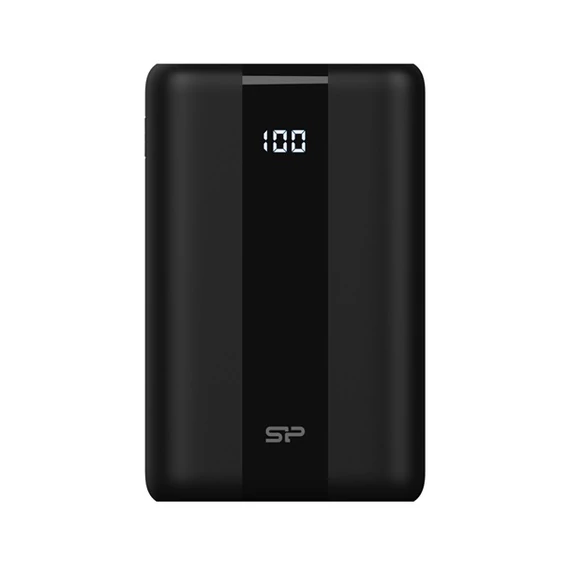 Silicon Power Akkubank - 30000mAh QX55 PowerBank Fekete (USB1- USB2: DC 5V/2.4A, USB3:Type-C :DC 12V/1.5A, Lightning)