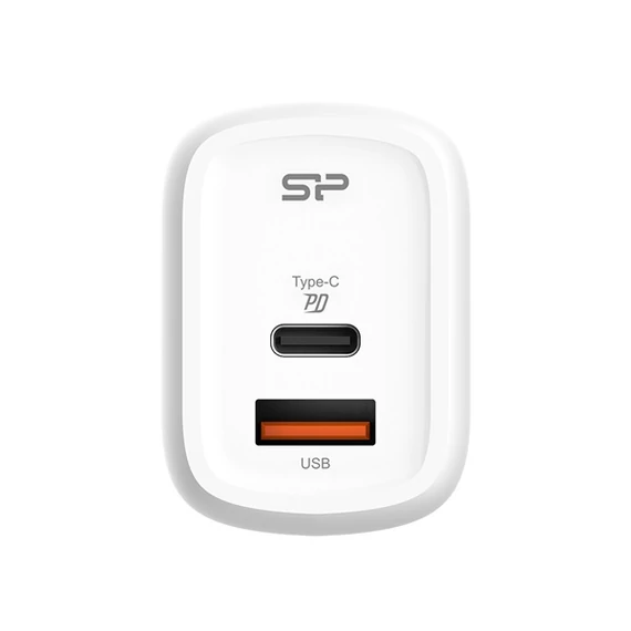 Silicon Power Telefon töltő - QM25, 1db Type-C + 1db USB-A QC3.0 (30W töltő, EU verzió)
