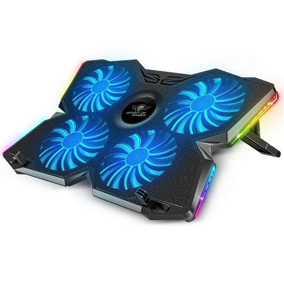 Spirit of Gamer Notebook Hűtőpad 17"-ig - AIRBLADE 500 RGB (25dB; 4x12cm, RGB, 2xUSB2.0)