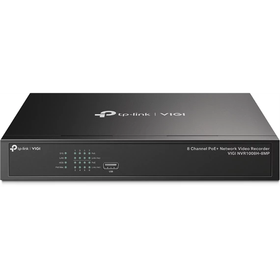 TP-LINK Video Recorder 8 csatornás POE+, VIGI NVR1008H-8MP