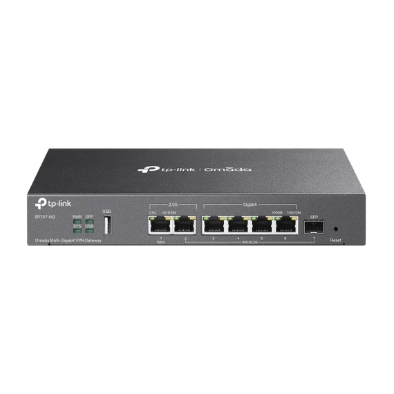 TP-Link Router - ER707-M2 VPN (2x 2.5Gbps + 4x 1Gbps port; 1x 1Gbps SFP; 100x VPN)