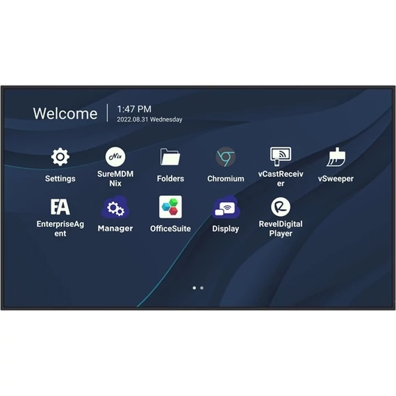 ViewSonic Commercial kijelző 55" - CDE5530 (3840x2160, 500 nits, 1200:1, Android 11, 24/7, 4GB DDR4/32GB)