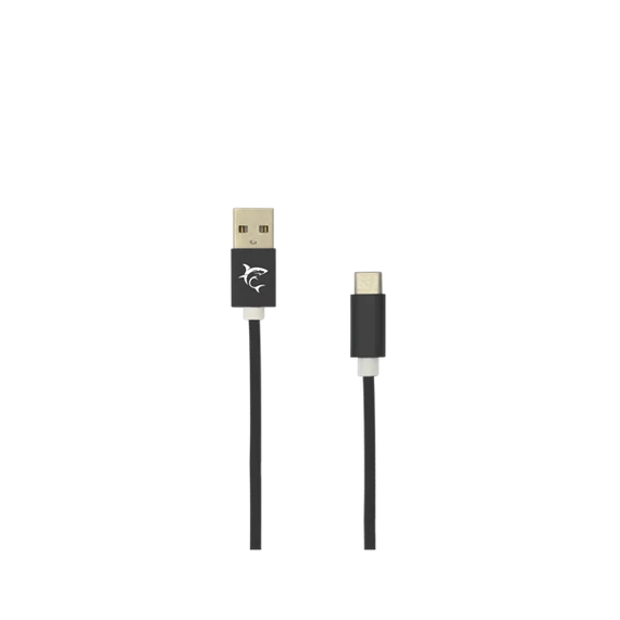 WHITE SHARK ADDER-2 USB-A - TYPE-C (M-M) kábel, 2m, fekete