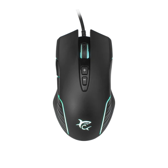 WHITE SHARK GM-5003 AZARAH gaming egér, fekete, 6400dpi