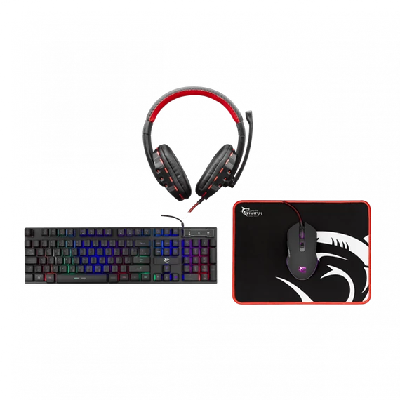 WHITE SHARK COMANCHE-3 gamer combo billetyűzet (magyar) + egér + fejhallgató + egérpad