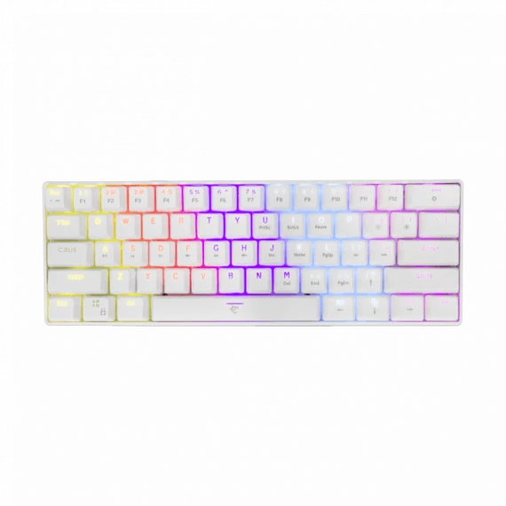 WHITE SHARK SHINOBI mechanikus (blue switch) gamer billentyűzet, fehér (magyar)