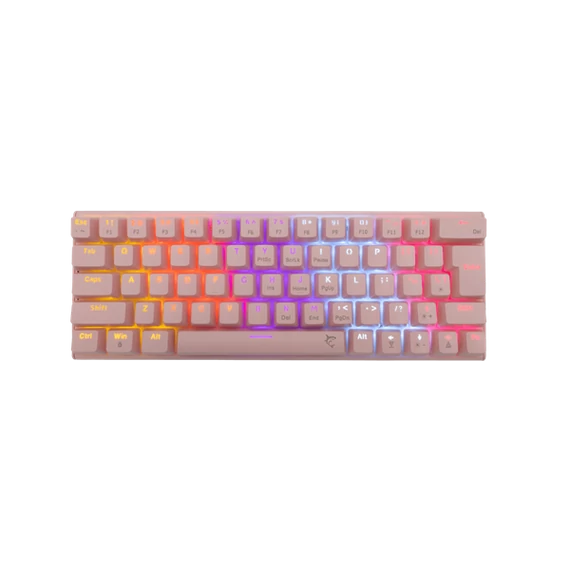 WHITE SHARK W029928 WAKIZASHI-P/BL-US pink mechanikus gamer billentyűzet, kék kapcs. (angol)