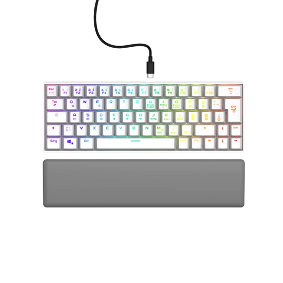 URAGE by HAMA 217829, GAMING URAGE EXODUS 760TKL MECHANIKUS MINI BILLENTYŰZET, RGB, RED SWITCH, FEHÉR