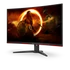 AOC Ívelt Gaming 240Hz VA monitor 31.5" C32G2ZE/BK, 1920x1080, 16:9, 300cd/m2, 1ms, 2xHDMI/DisplayPort