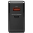 Bluestork Hálózati töltő - PW-BS-65-GAN-C-A (USB-C, USB-A, 65W, 1,8m kábel, gyorstöltés, fekete)