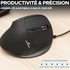 Bluestork Egér - M-W-ERGO (Ergonomic, Rechargeable, 2.4G, 7200 DPI, optikai, fekete)