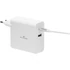 Bluestork Hálózati töltő - PW-NB-65-C-W (USB-C, USB-A, 65W, 1.8m kábel, Fehér)