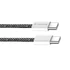 COLORWAY Kábel Type-C CW-CBPDCC061-BK, fonott pamut, PD Fast Charging 60W, 3,0A 1M fekete