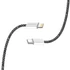 COLORWAY Kábel Type-C CW-CBPDCL061-BK,  Apple Lightning, fonott pamut, PD 27W, 1M fekete