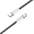 COLORWAY Kábel Type-C CW-CBPDCL061-BK,  Apple Lightning, fonott pamut, PD 27W, 1M fekete