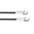 COLORWAY Kábel Type-C CW-CBPDCL061-BK,  Apple Lightning, fonott pamut, PD 27W, 1M fekete