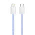 COLORWAY Kábel Type-C CW-CBPDCL061-PU, Apple Lightning, fonott pamut, PD 27W, 1M lila