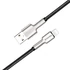 COLORWAY Kábel, USB - Apple Lightning (head metal) 2.4A 1m black (CW-CBUL046-BK)