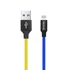 COLORWAY Kábel, USB - Apple Lightning (national) 2.4A 1m blue yellow (CW-CBUL052-BLY)