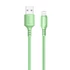 COLORWAY Kábel, USB - Apple Lightning (soft silicone) 2.4A 1m green (CW-CBUL042-GR)
