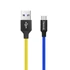 COLORWAY Kábel, USB - MicroUSB (national) 2.4A 1m blue yellow