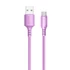 COLORWAY Kábel, USB - MicroUSB (soft silicone) 2.4A 1m lila