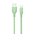 COLORWAY Kábel, USB - MicroUSB (soft silicone) 2.4A 1m zöld
