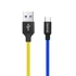 COLORWAY Kábel, USB - Type-C (national) 2.4A 1m blue yellow (CW-CBUC052-BLY)