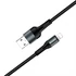 COLORWAY Kábel, USB CW-CBUL045-BK, Apple Lightning (nylon) 2,4A 1M fekete