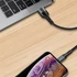 COLORWAY Kábel, USB Type-C CW-CBUC045-BK, nylon 2,4A 1M fekete