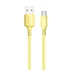COLORWAY Kábel,  USB to Type-C (soft silicone) 2.4A 1m sárga
